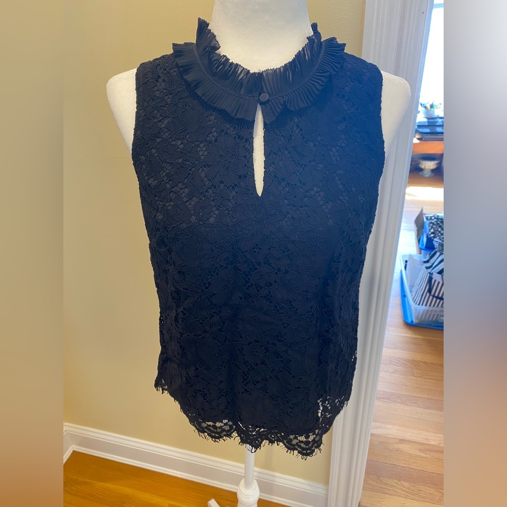 NWT J.Crew  Ladies Sleeveless Lace Top Size: Small